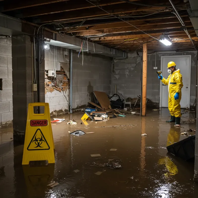 Flooded Basement Electrical Hazard in Sand Point, AK Property